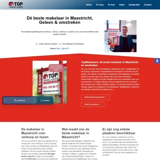 Screenshot van de website van www.topmakelaars.com