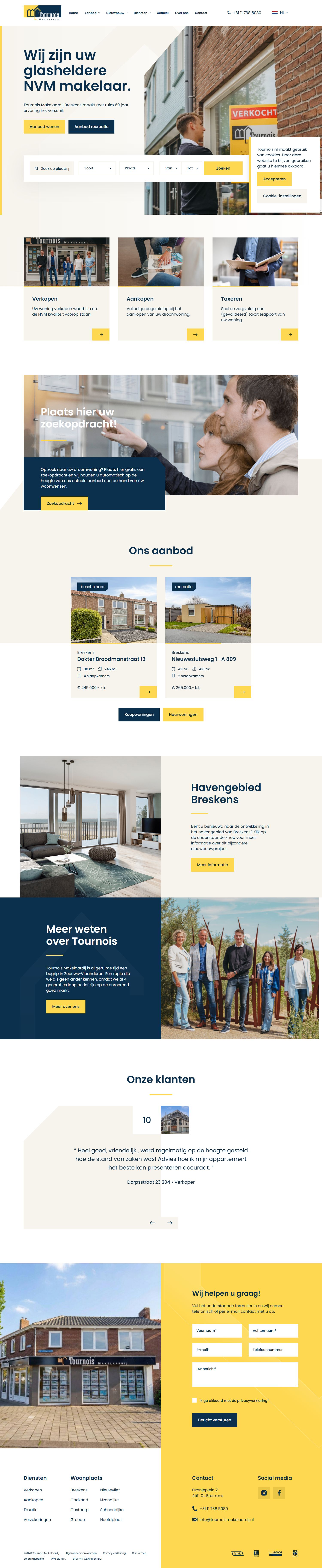 Kantoorfoto Tournois Makelaardij Breskens NVM