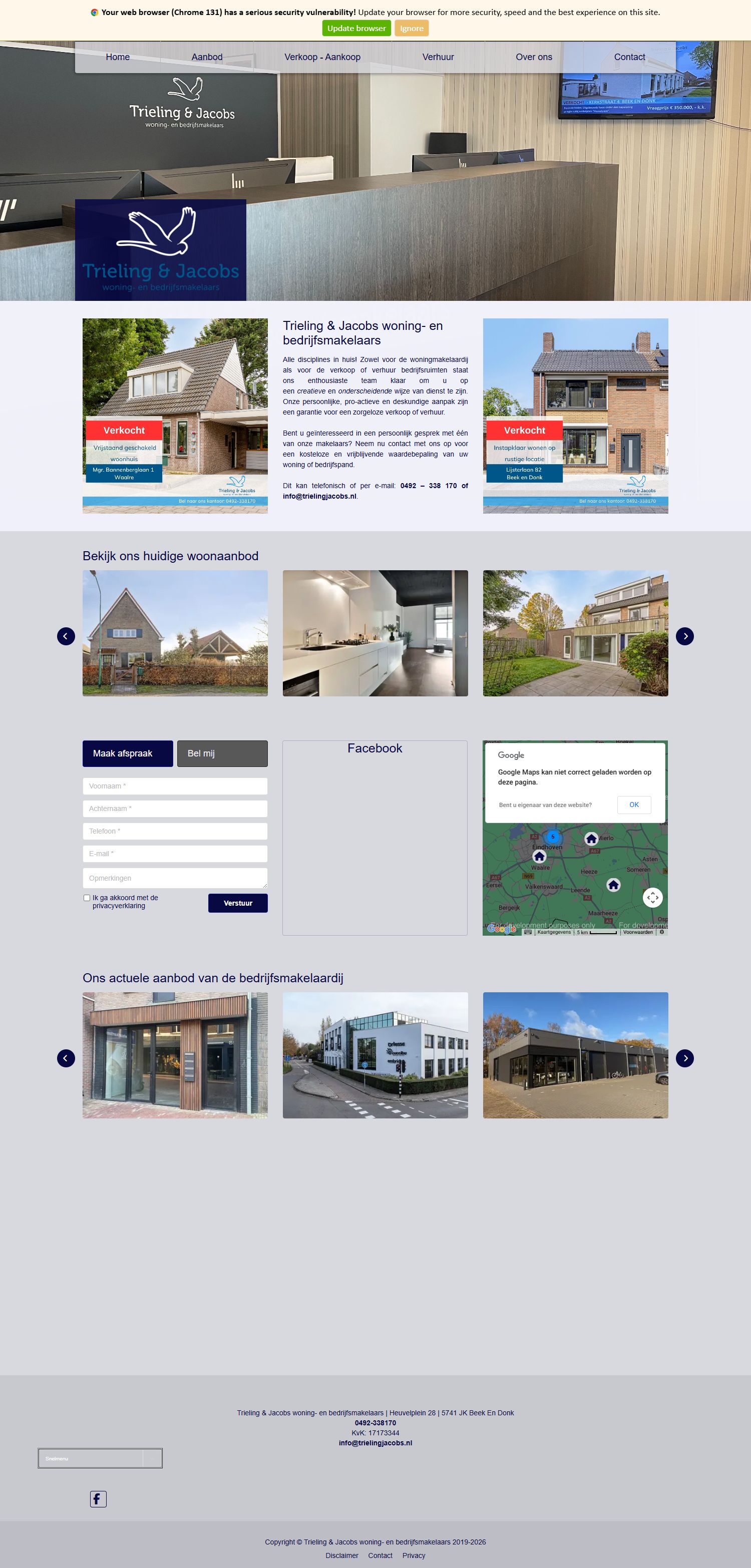 Screenshot van de website van www.trielingjacobs.nl
