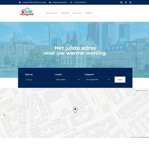 Screenshot van de website van www.tulpvastgoed.nl
