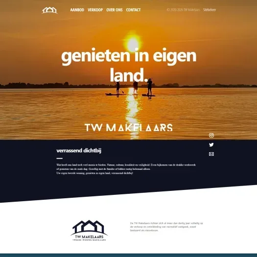 Screenshot der Website von www.twmakelaars.nl
