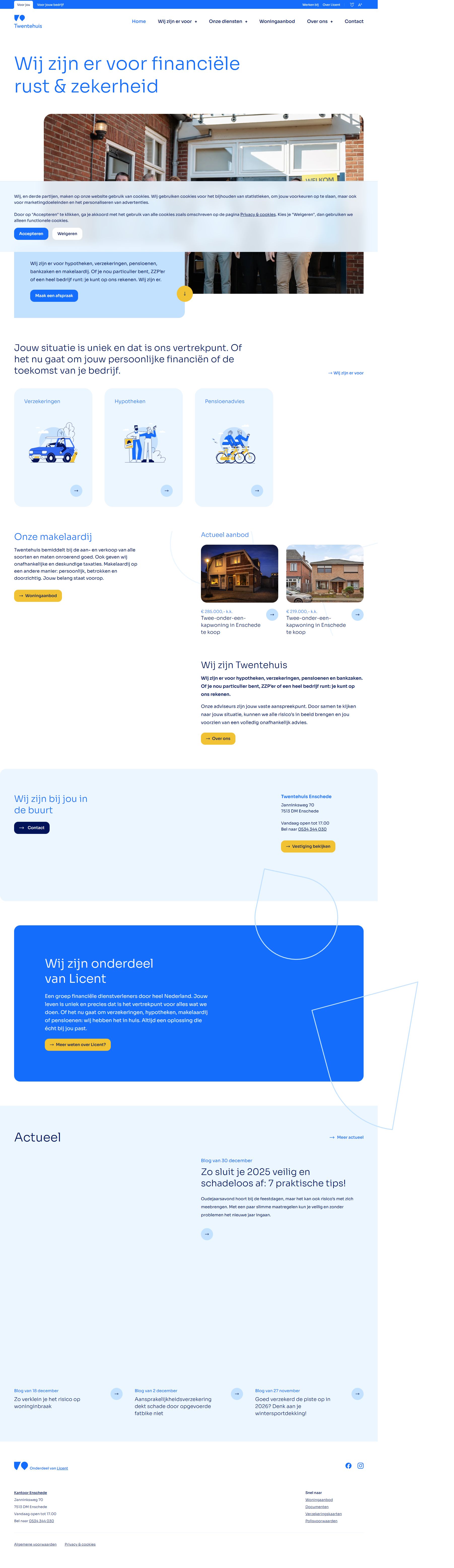 Screenshot van de website van www.twentehuis.nl
