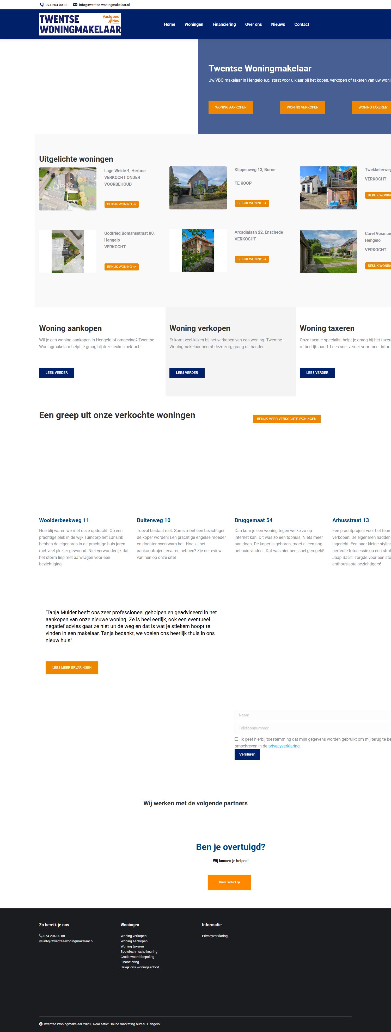Screenshot van de website van www.twentse-woningmakelaar.nl