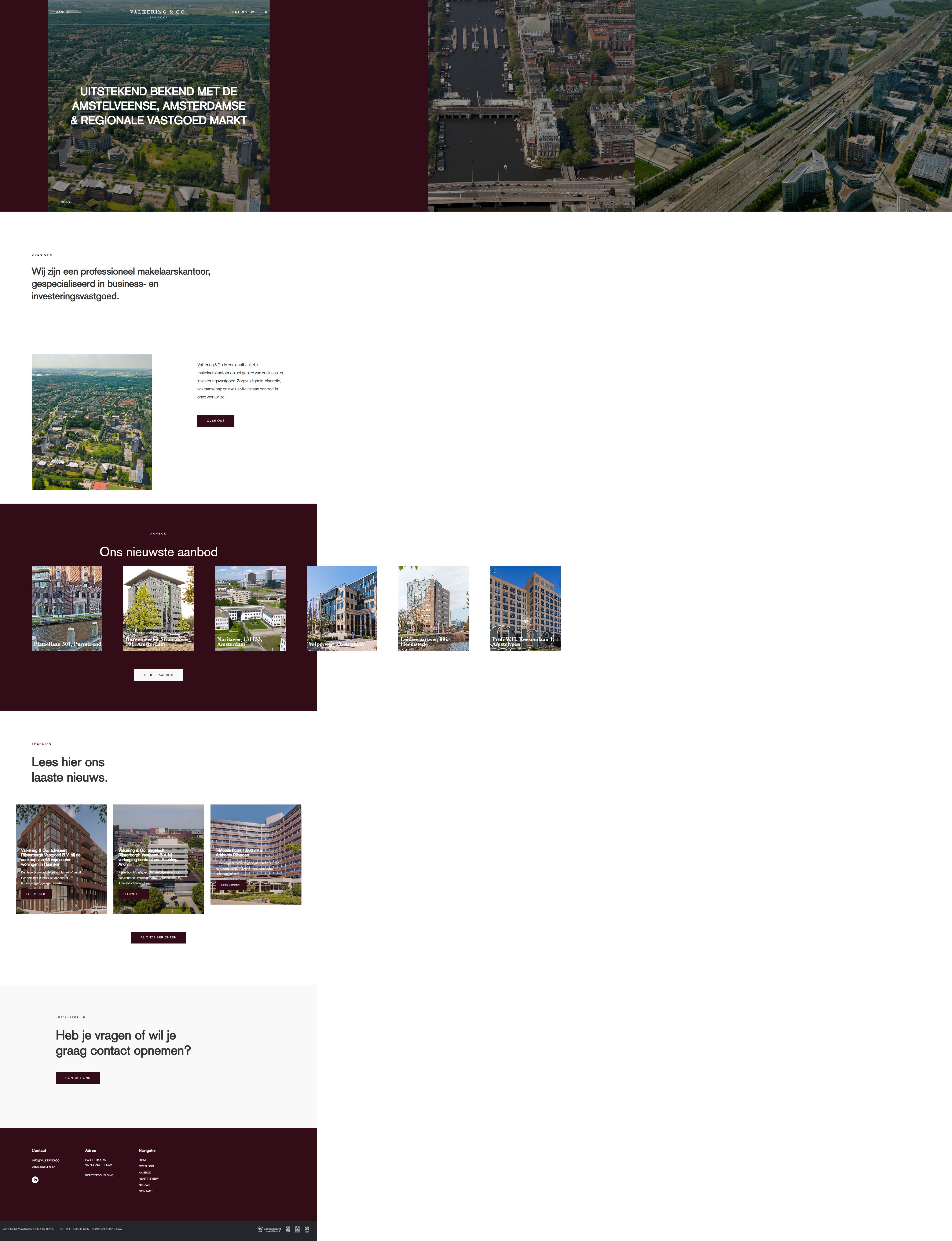 Screenshot van de website van www.valkering.co