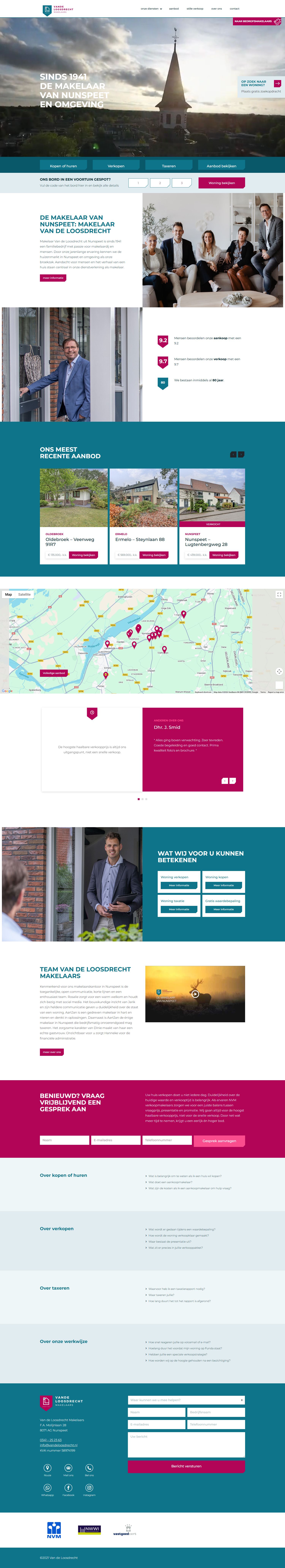 Screenshot van de website van www.vandeloosdrechtmakelaars.nl