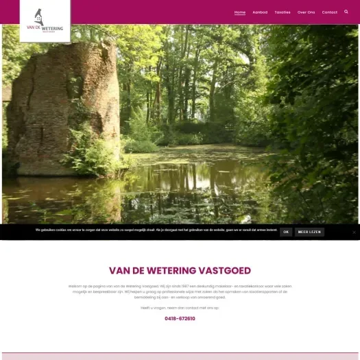 Screenshot der Website von www.weteringvastgoed.nl