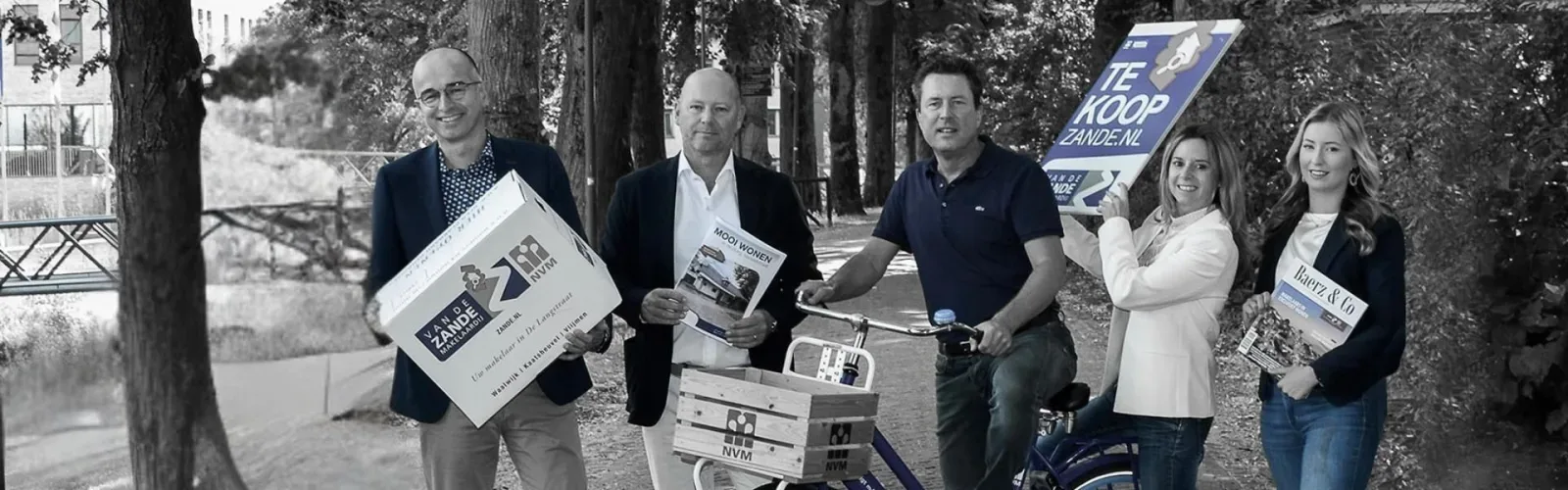 Team foto van Van de Zande Makelaardij Waalwijk