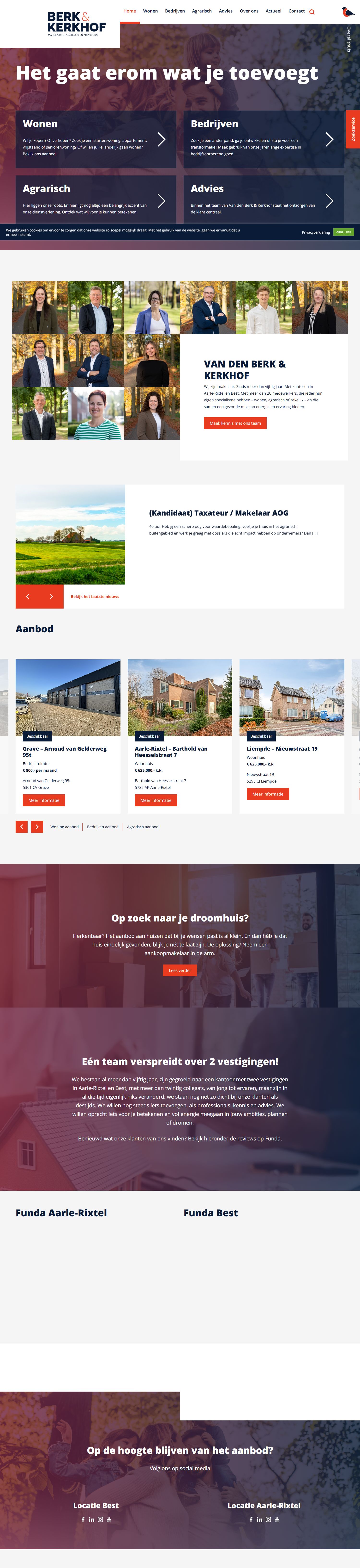 Screenshot van de website van www.berkkerkhof.nl