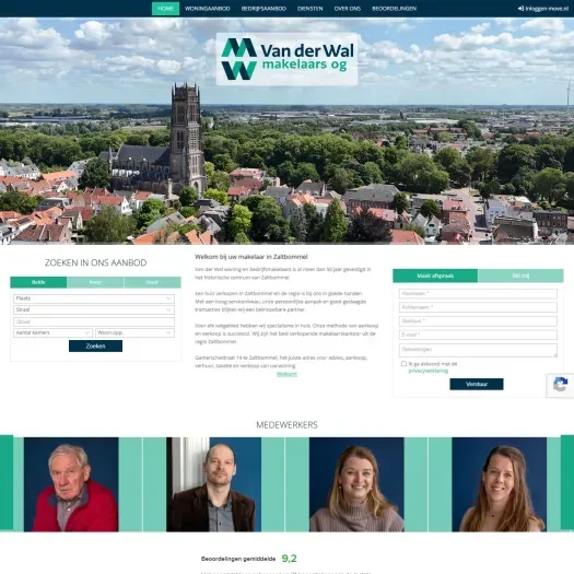 Screenshot der Website von www.vanderwal.nl