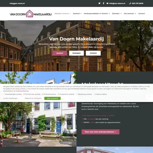 Screenshot der Website von www.van-doorn.nl
