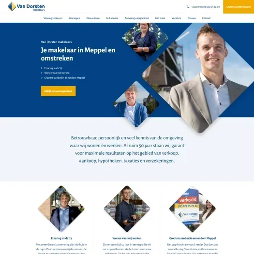 Screenshot of the website of www.vandorsten.nl