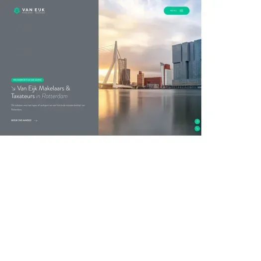 Screenshot van de website van www.vaneijkmakelaars.nl