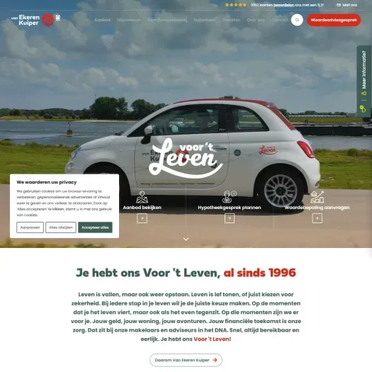 Screenshot van de website van www.vanekerenkuiper.nl