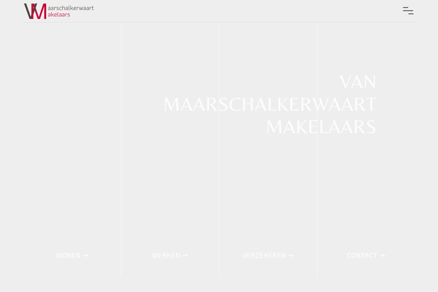 Screenshot van de website van www.van-maarschalkerwaart.nl