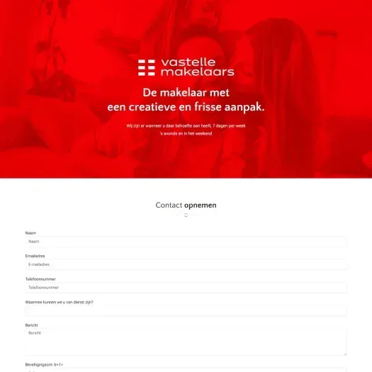 Screenshot van de website van www.vastelle.nl