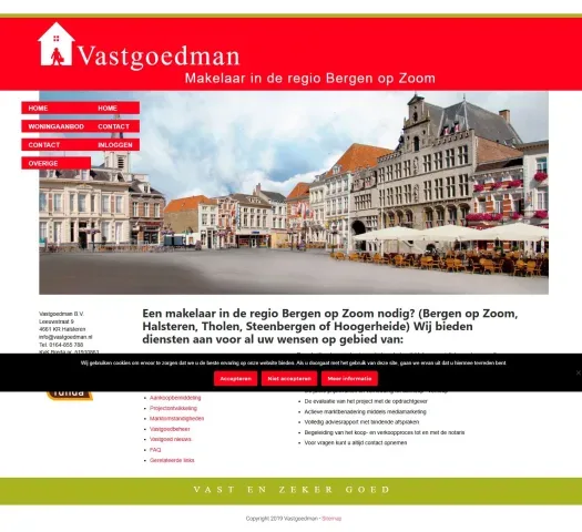 Screenshot van de website van www.vastgoedman.nl