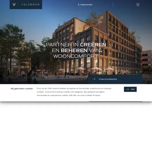 Screenshot der Website von www.veldboom.nl
