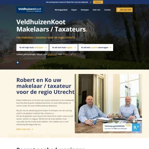 Capture d'écran du site web de www.veldhuizenkoot.nl