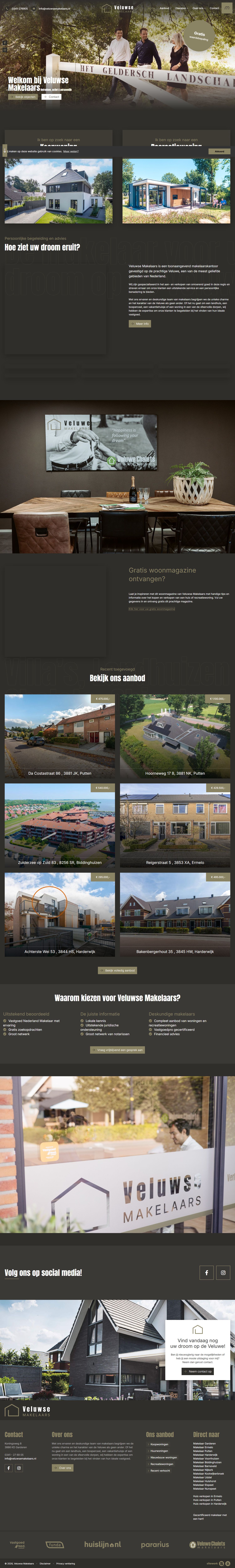 Screenshot van de website van veluwsemakelaars.nl