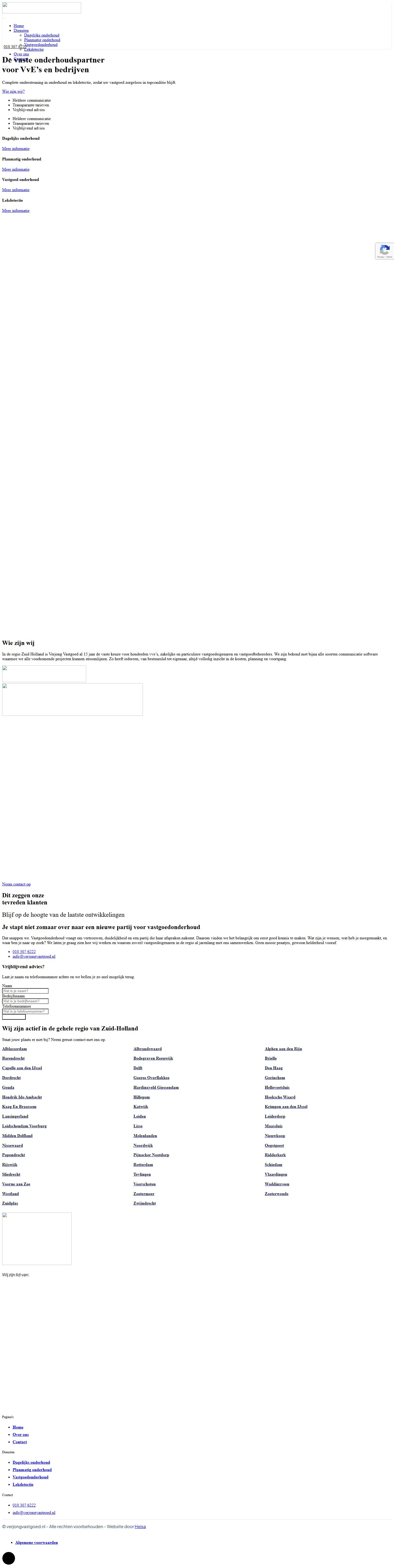 Screenshot van de website van www.verjongvastgoed.nl
