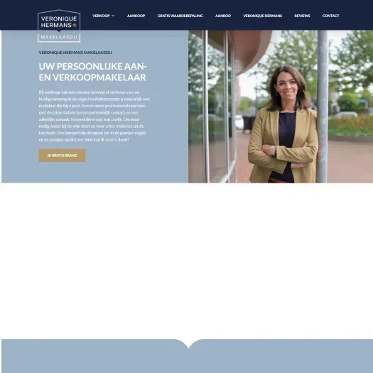 Screenshot van de website van www.veroniquehermans.nl