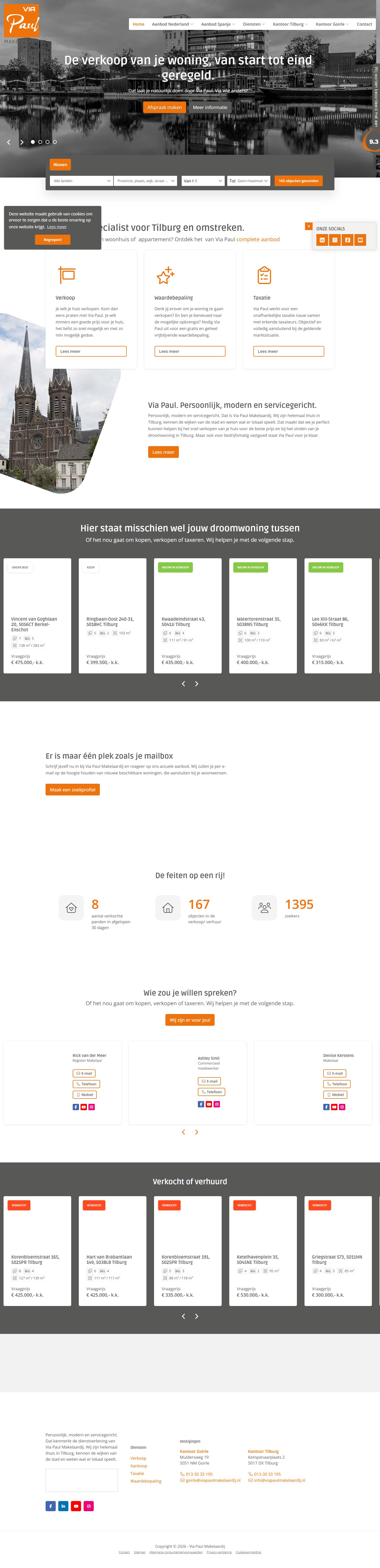 Screenshot van de website van www.viapaulmakelaardij.nl
