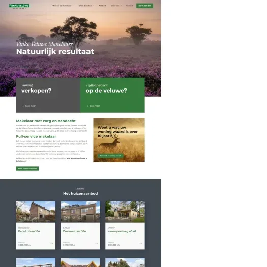 Screenshot of the website of www.vinkeveluwe.nl