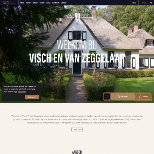 Screenshot van de website van www.visch-vanzeggelaar.nl