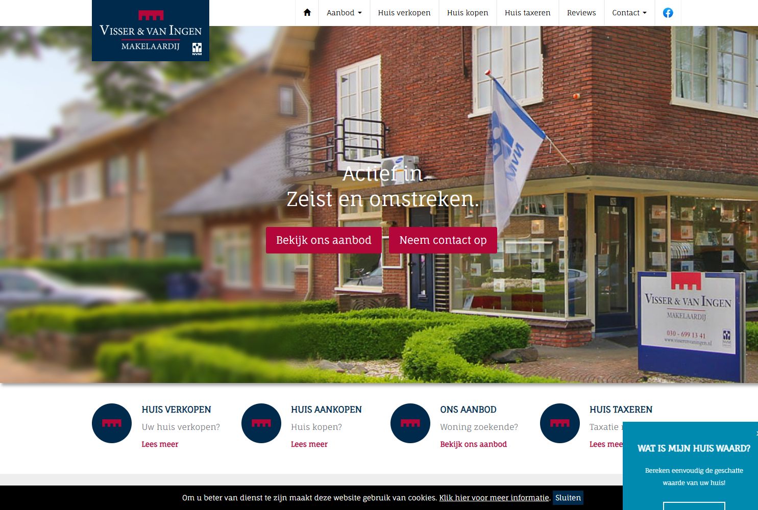 Screenshot van de website van www.visserenvaningen.nl
