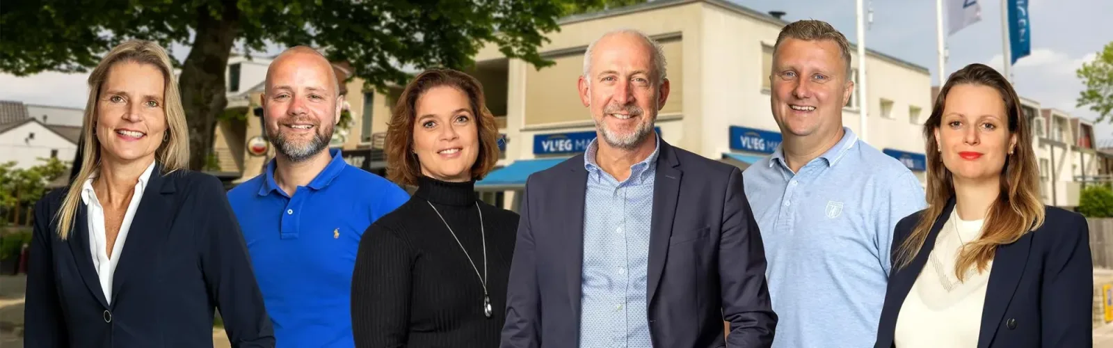 Team foto van VLIEG Makelaars Hoofddorp OG