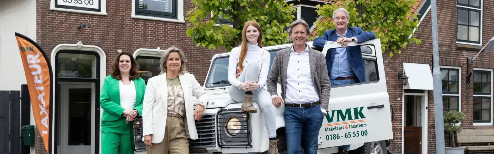 Team foto van VMK Makelaars & Taxateurs