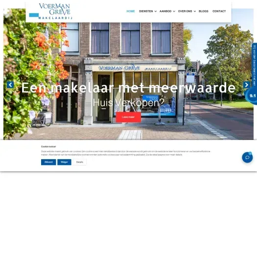 Screenshot der Website von www.voermangreve.nl