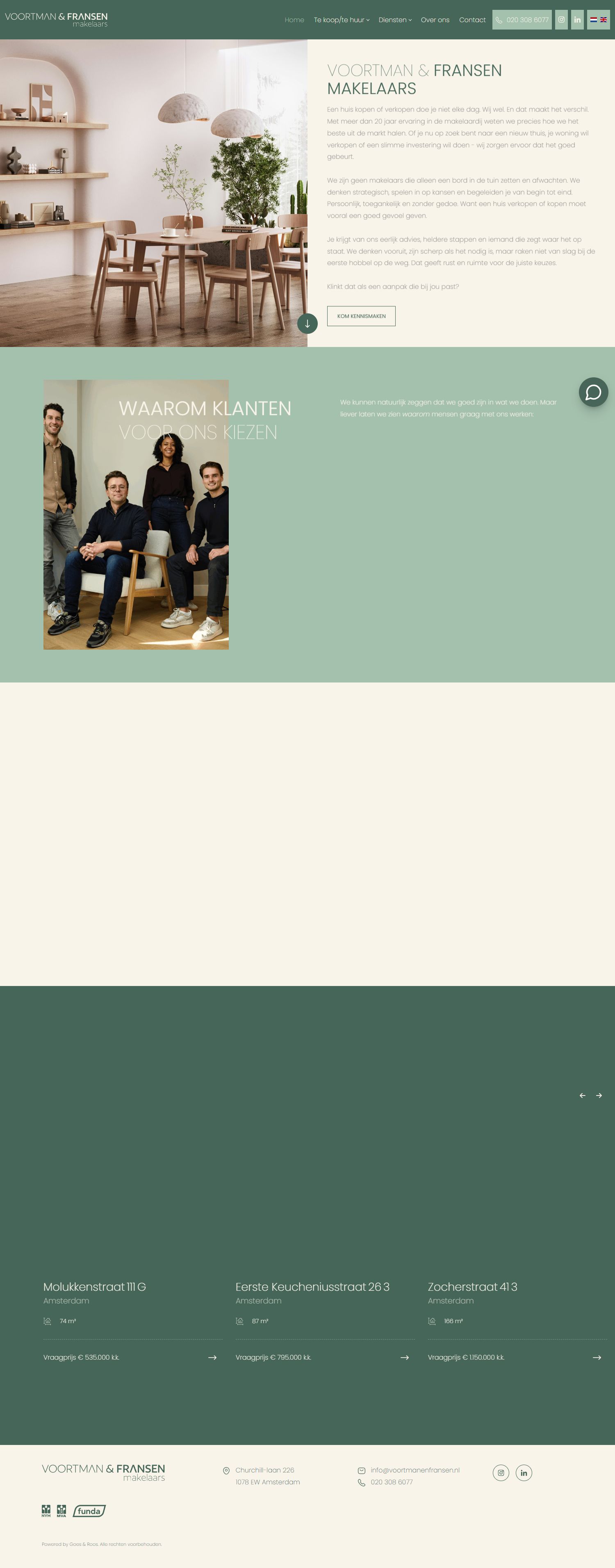 Screenshot van de website van www.voortmanenfransen.nl