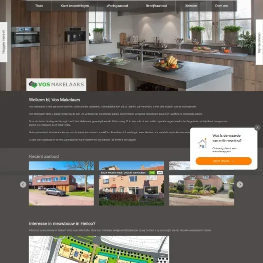 Screenshot der Website von www.vosmakelaardij.nl