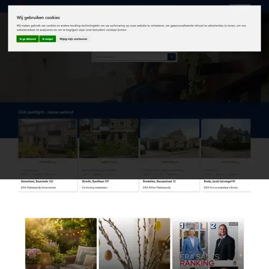 Screenshot van de website van www.vreeken-meijer.nl