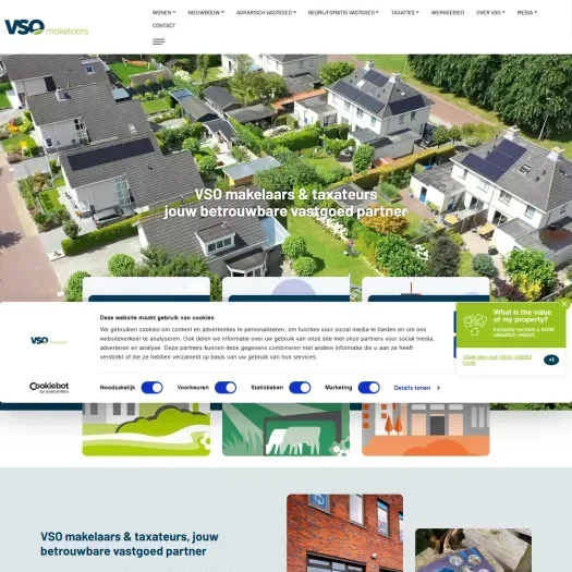 Screenshot der Website von www.vsomakelaars.nl