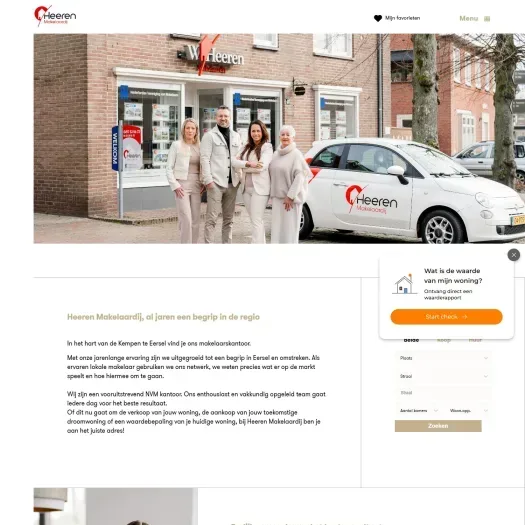 Screenshot der Website von www.wheeren.nl