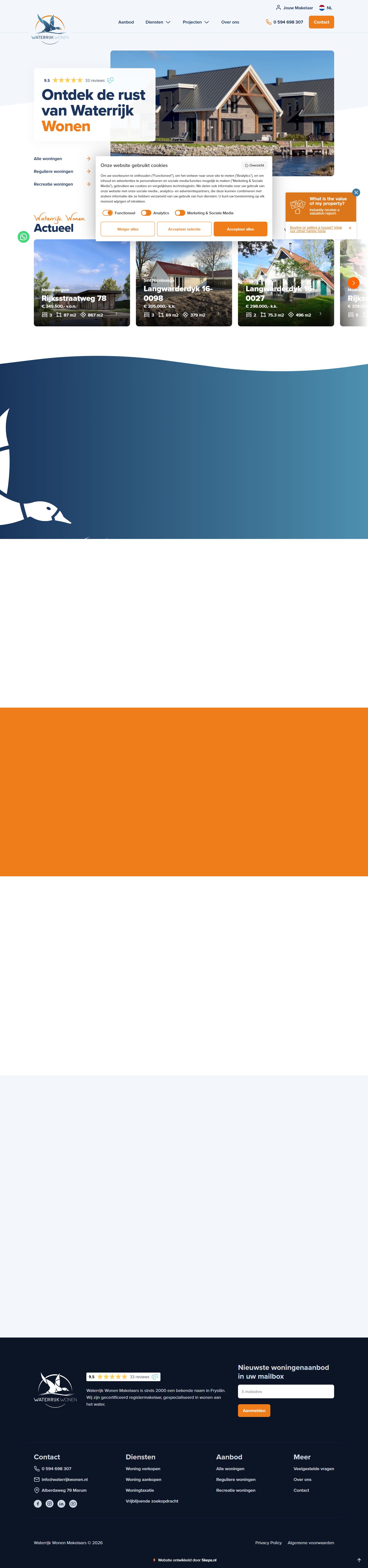 Kantoorfoto Waterrijk wonen Friesland Makelaars