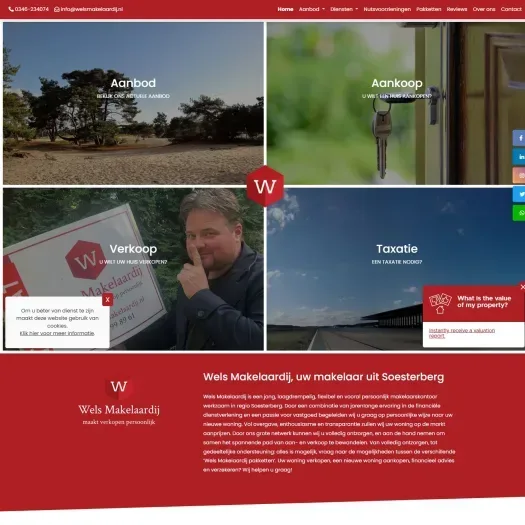 Capture d'écran du site web de www.welsmakelaardij.nl