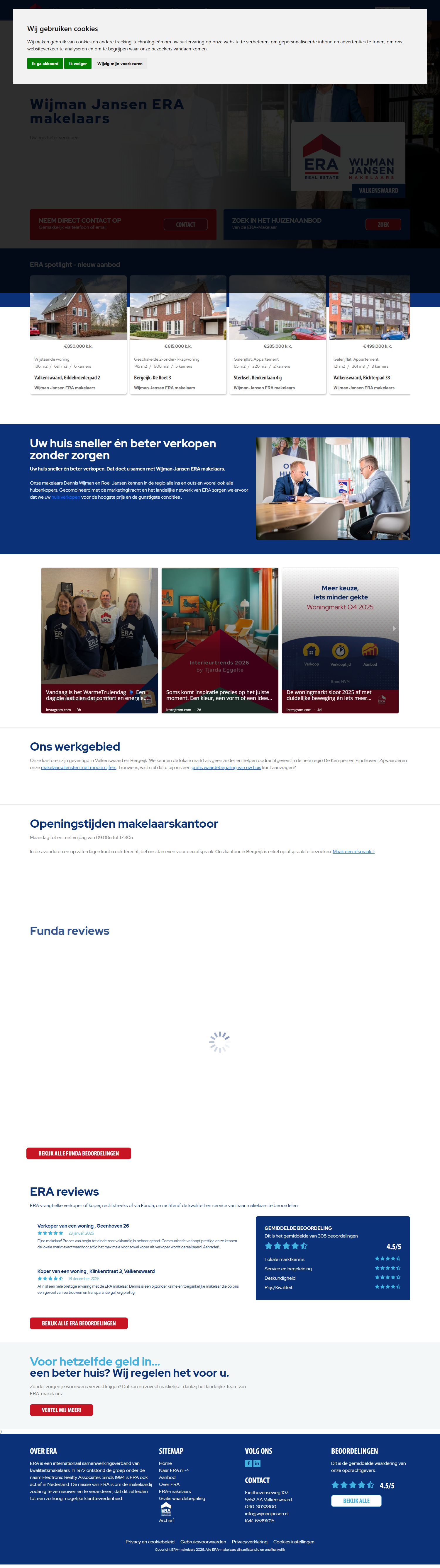 Screenshot van de website van www.wijmanjansen.nl