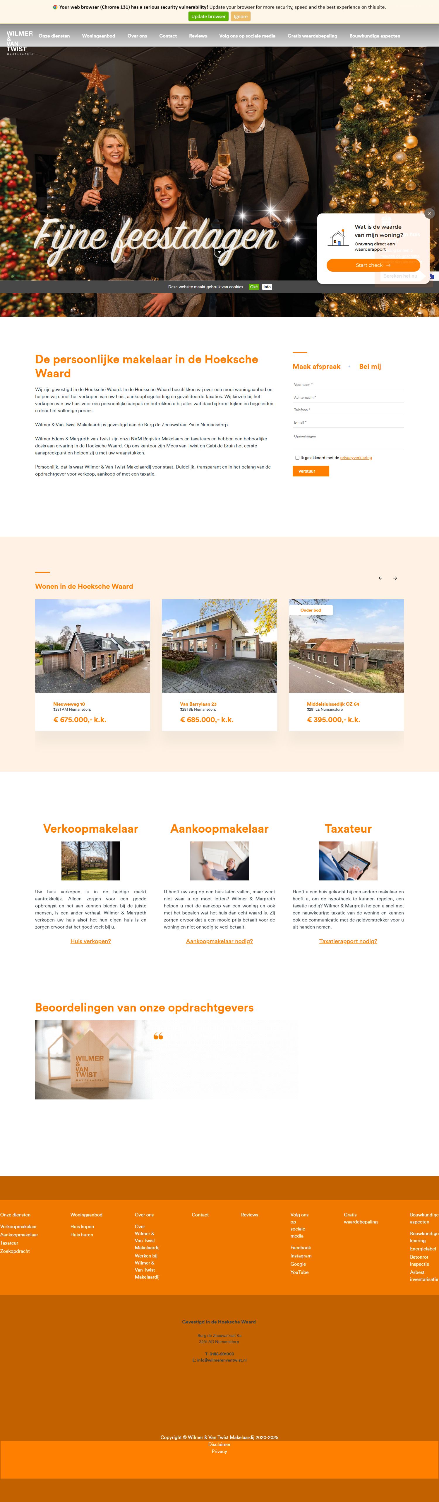 Screenshot van de website van wilmerenvantwist.nl