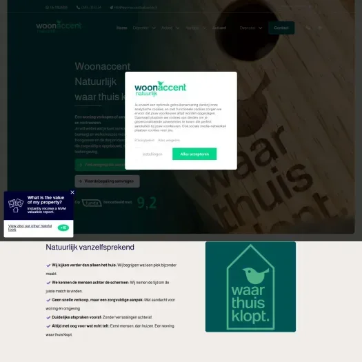 Screenshot van de website van www.woonaccentnatuurlijk.nl