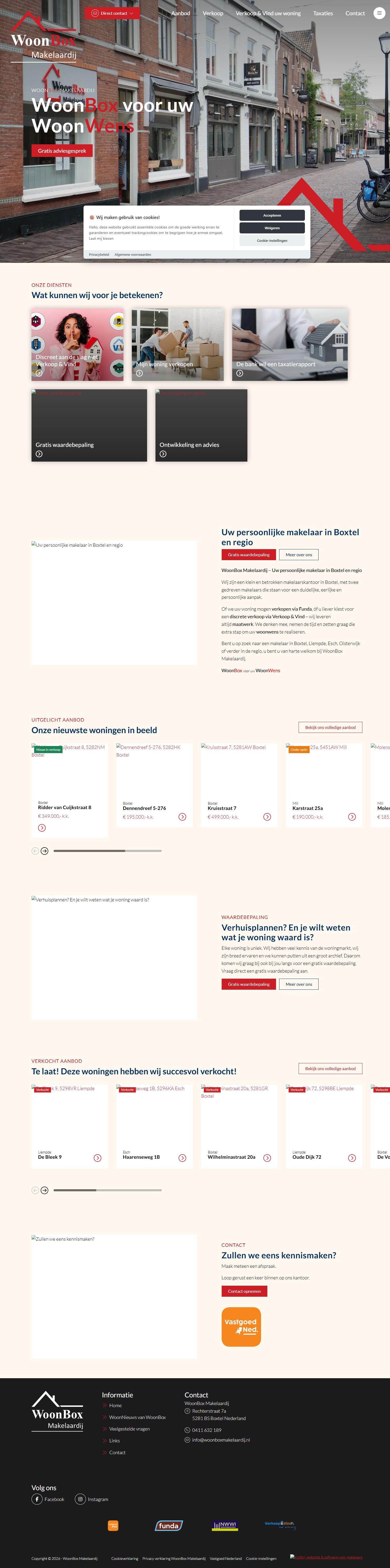 Screenshot van de website van www.woonboxmakelaardij.nl