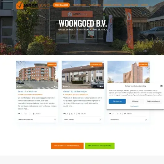 Screenshot der Website von www.woon-goed.nl