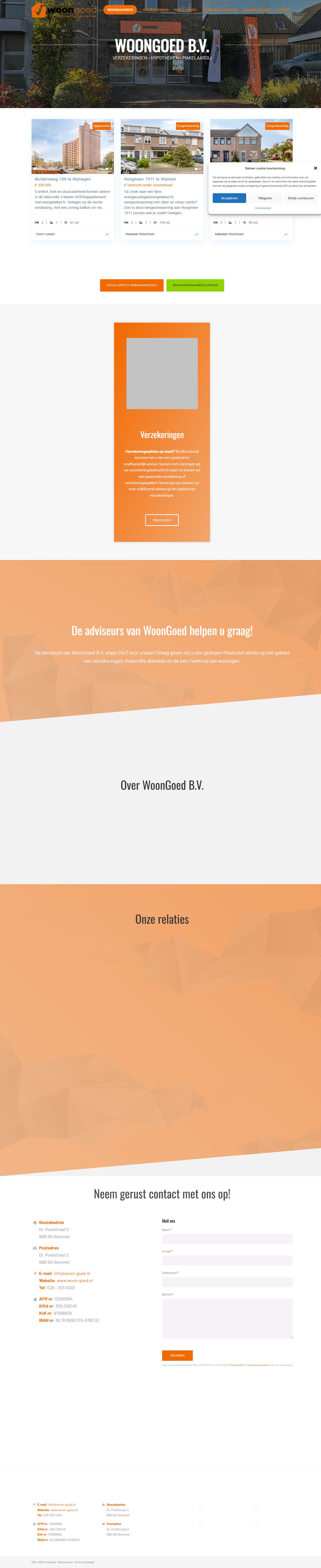 Screenshot van de website van www.woon-goed.nl