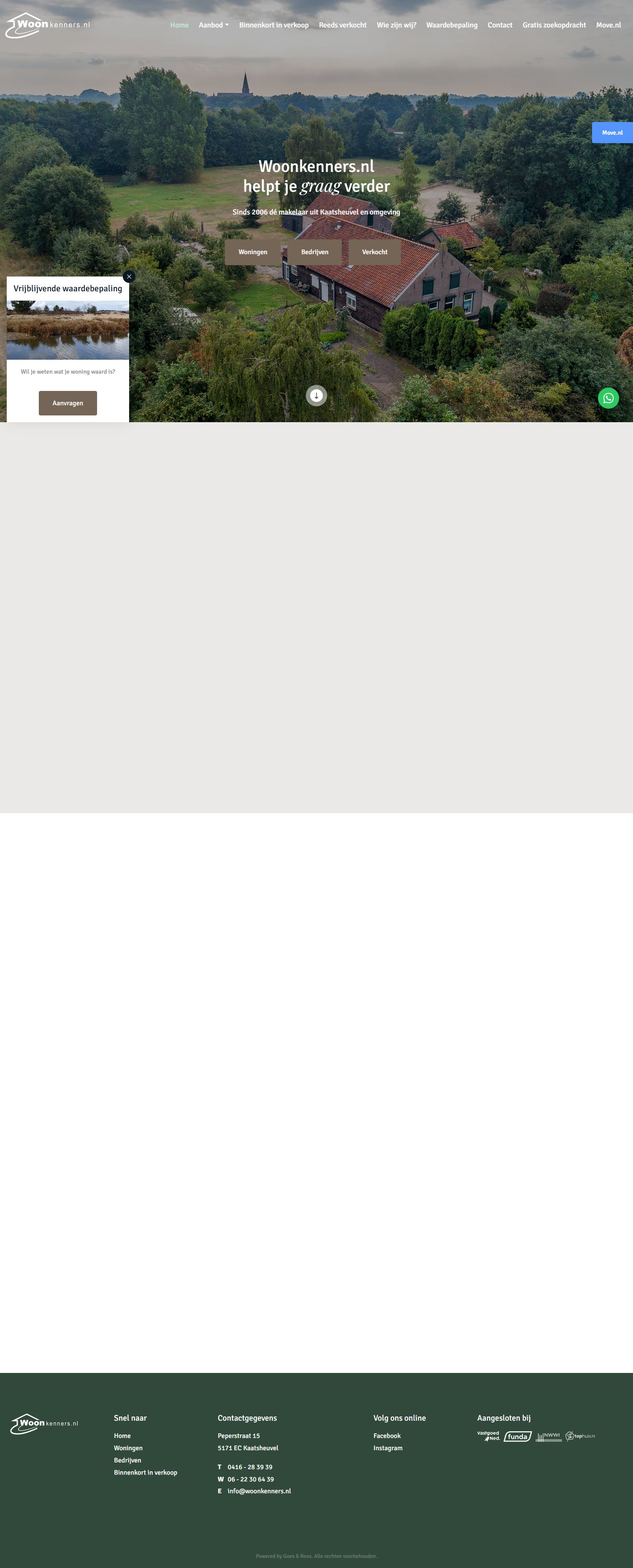 Screenshot van de website van www.woonkenners.nl