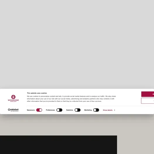 Screenshot of the website of www.woonvisie.nl