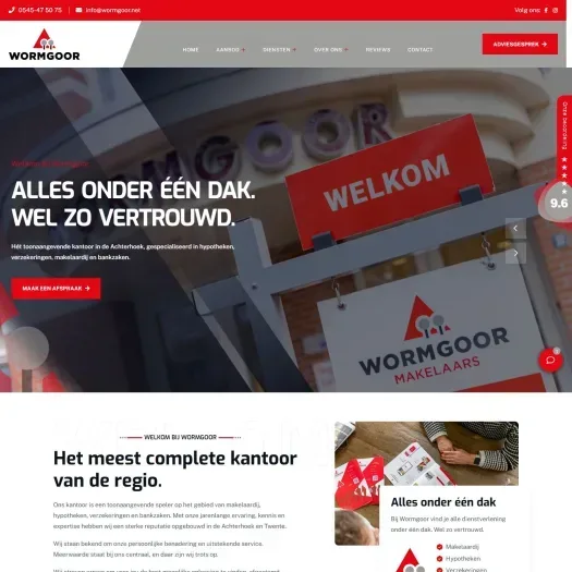 Screenshot of the website of www.wormgoor.net