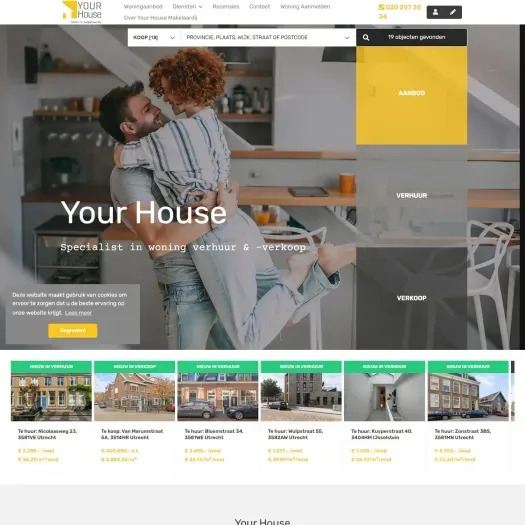 Capture d'écran du site web de www.your-house.nl