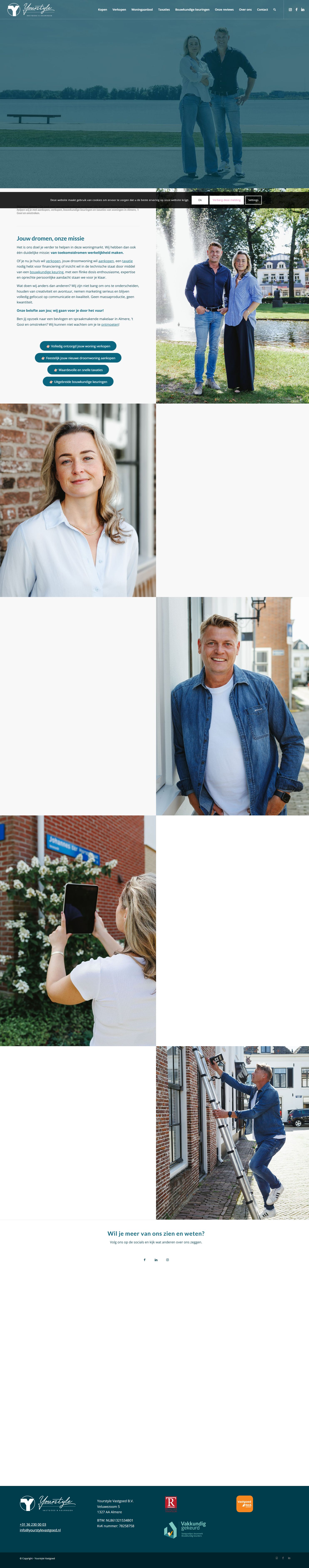 Screenshot van de website van www.yourstylevastgoed.nl